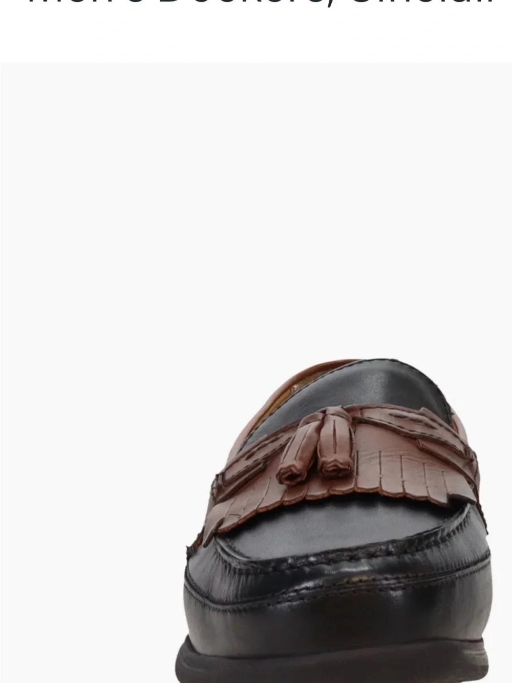 Dockers Two-Tone Tassel, Sinclair Loafer, MEN 11. Black and Brown Leather.